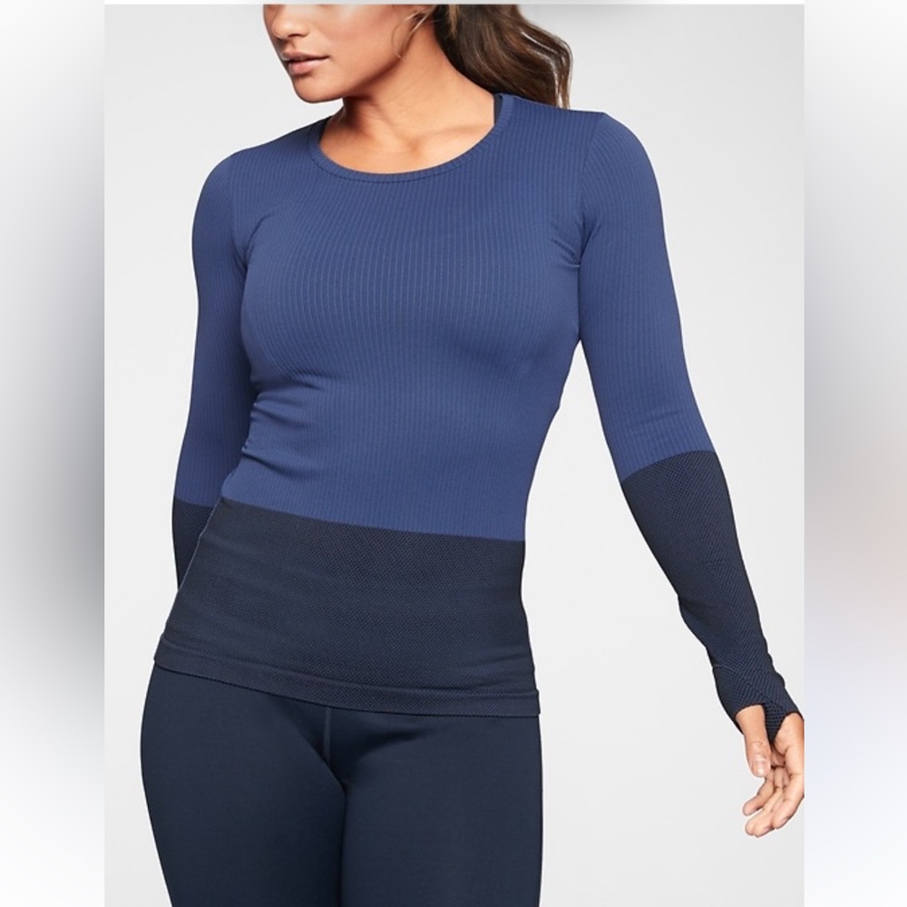 Athleta Flurry Colorblock Base Layer Top